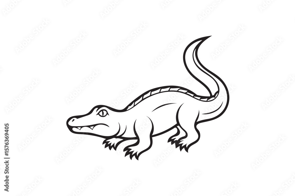 Fototapeta premium Crocodile silhouette. (1)