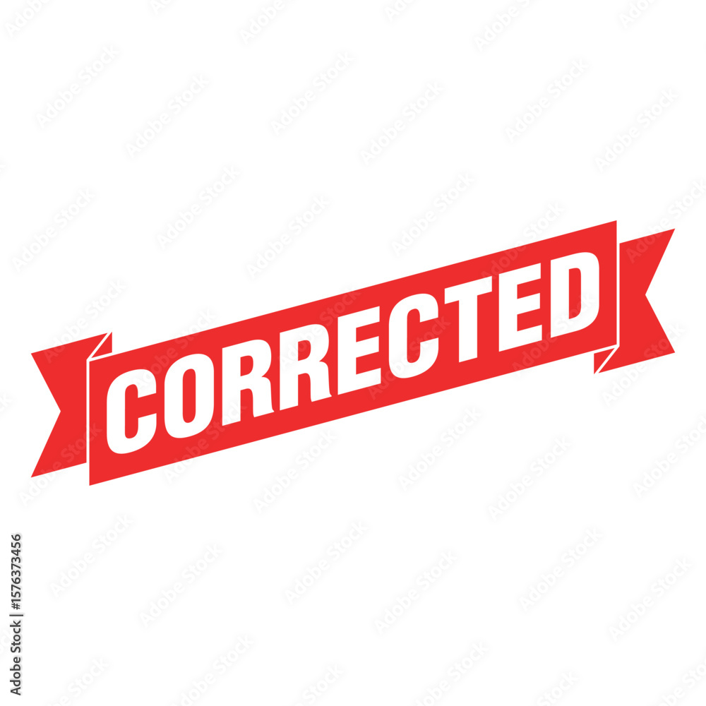 Fototapeta premium Corrected Letter Rubber Stamp Template Design
