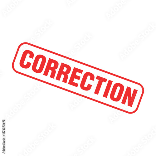 Correction Letter Rubber Stamp Template Design