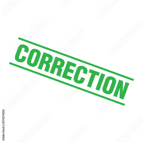 Correction Letter Rubber Stamp Template Design