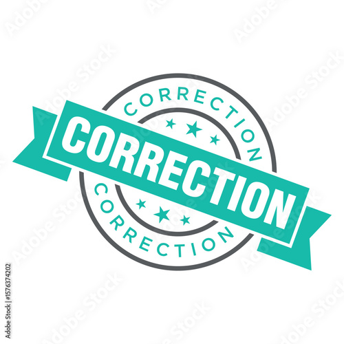 Correction Letter Rubber Stamp Template Design