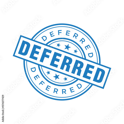 Deferred Letter Rubber Stamp Template Design