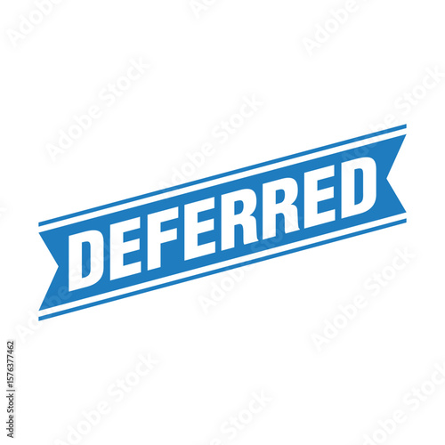 Deferred Letter Rubber Stamp Template Design