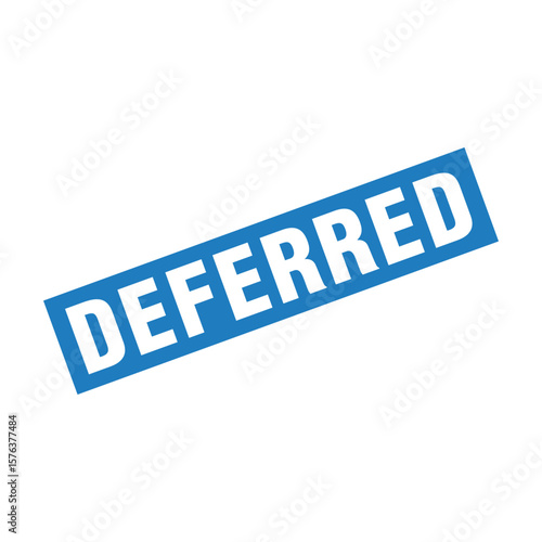 Deferred Letter Rubber Stamp Template Design