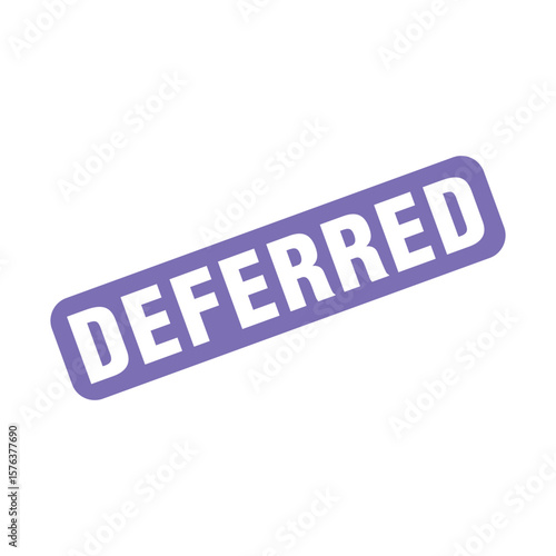 Deferred Letter Rubber Stamp Template Design