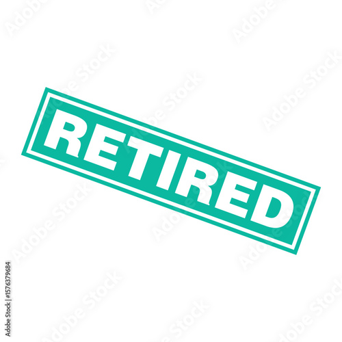 Retired Letter Rubber Stamp Template Design
