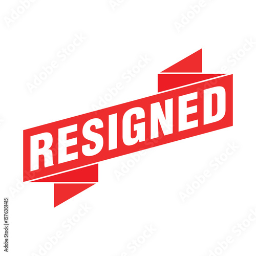 Resigned Letter Rubber Stamp Template Design