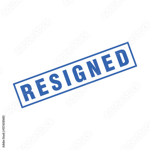 Resigned Letter Rubber Stamp Template Design