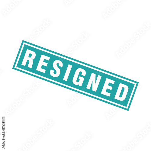 Resigned Letter Rubber Stamp Template Design