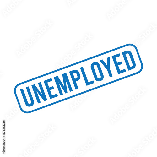 Unemployed Letter Rubber Stamp Template Design