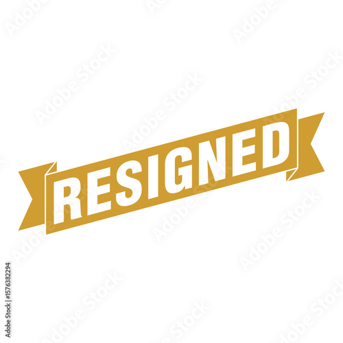 Resigned Letter Rubber Stamp Template Design