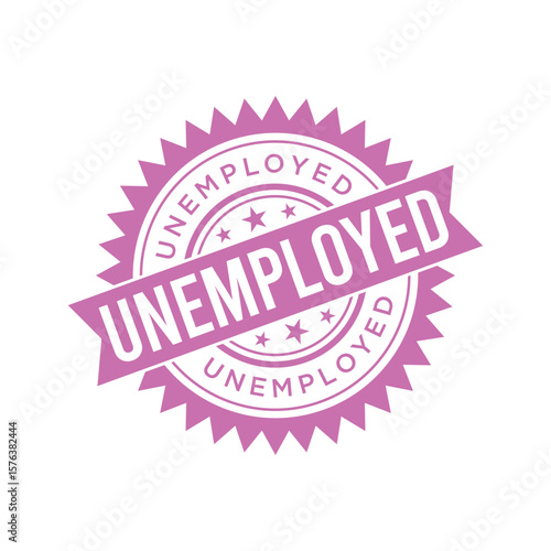 Unemployed Letter Rubber Stamp Template Design