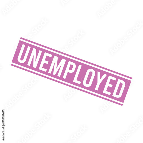 Unemployed Letter Rubber Stamp Template Design
