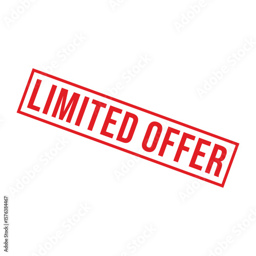 Limited Offer Letter Rubber Stamp Vector Design Template