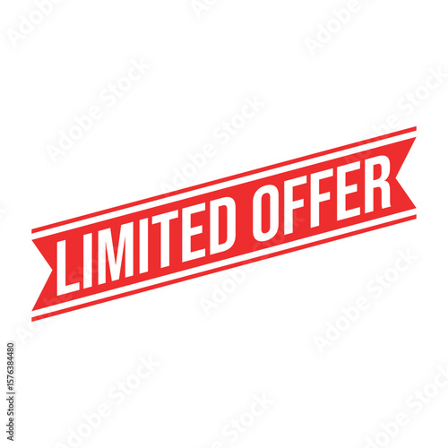Limited Offer Letter Rubber Stamp Vector Design Template