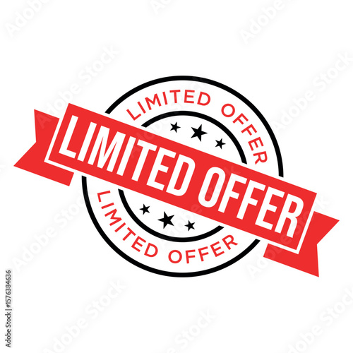 Limited Offer Letter Rubber Stamp Vector Design Template