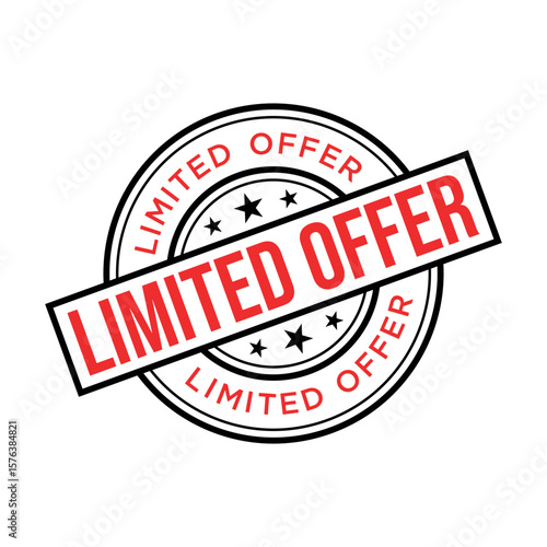 Limited Offer Letter Rubber Stamp Vector Design Template