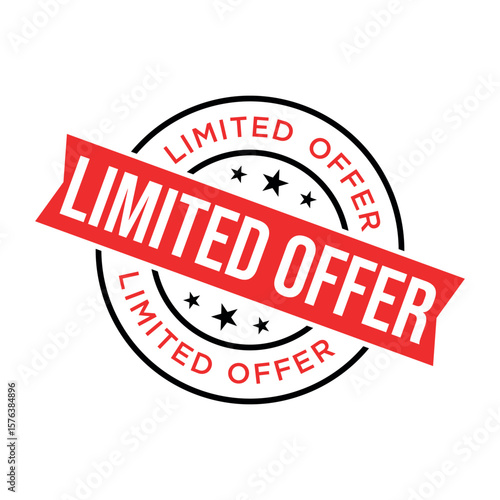 Limited Offer Letter Rubber Stamp Vector Design Template