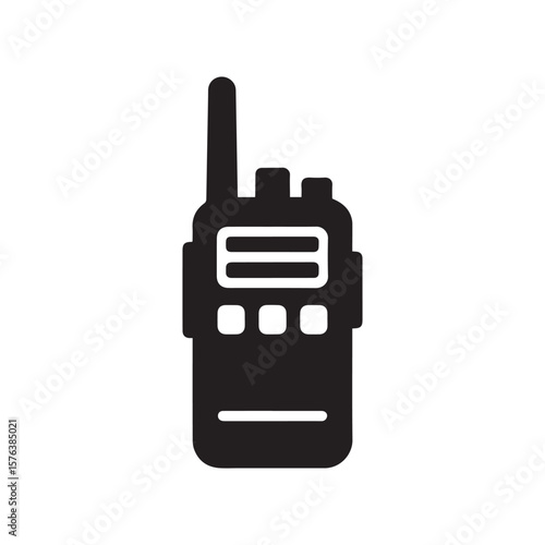 Walkie Talkie Radio Communication Device Silhouette Icon