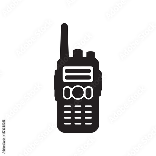 Walkie Talkie Radio Communication Device Silhouette Icon