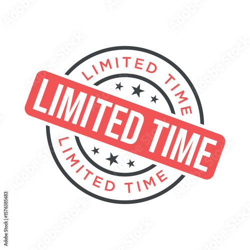 Limited Time Letter Rubber Stamp Vector Design Template