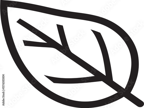 Healthy Living Leaf Icon for Vegan Labels  