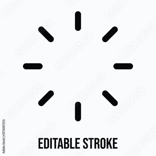 Loading Lineal Icon For User Interface, Isolated Vector Editable Stroke Icon. 