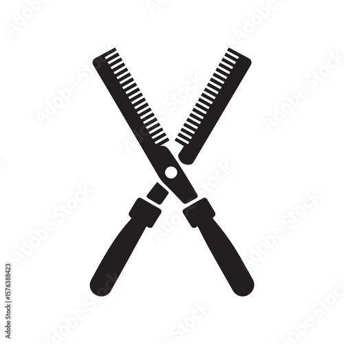 Black Silhouette of Garden Shears or Hedging Clippers