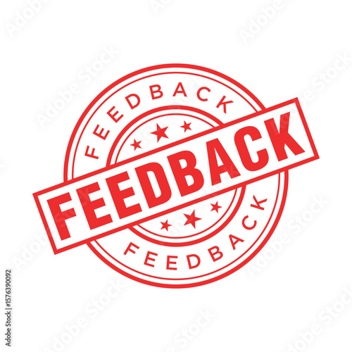 Feedback Letter Rubber Stamp Vector Design Template