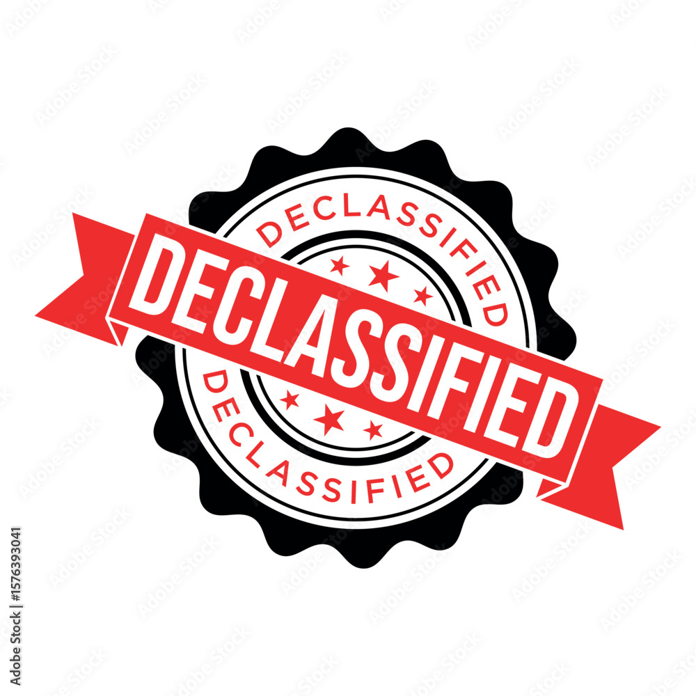 Fototapeta premium Declassified Letter Rubber Stamp Vector Design Template