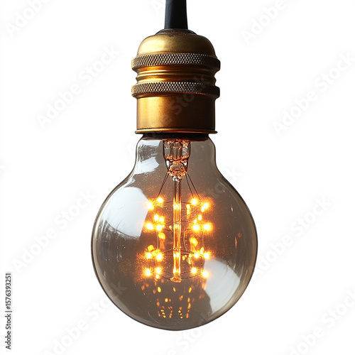 oil lamp on white background