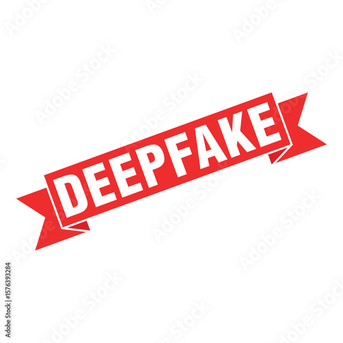Deep Fake Letter Rubber Stamp Vector Design Template