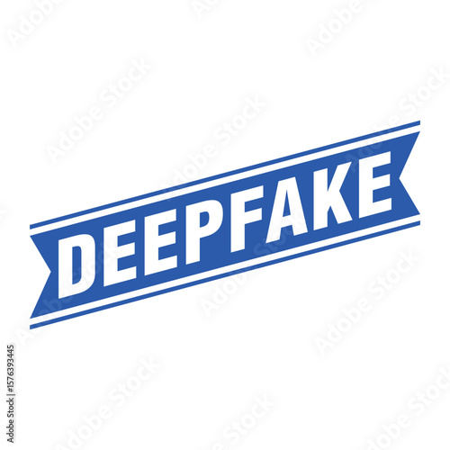 Deep Fake Letter Rubber Stamp Vector Design Template