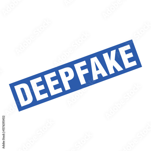 Deep Fake Letter Rubber Stamp Vector Design Template