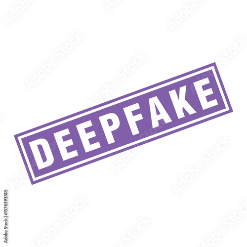Deep Fake Letter Rubber Stamp Vector Design Template