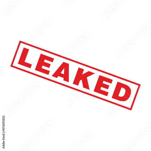 Leaked Letter Rubber Stamp Vector Design Template