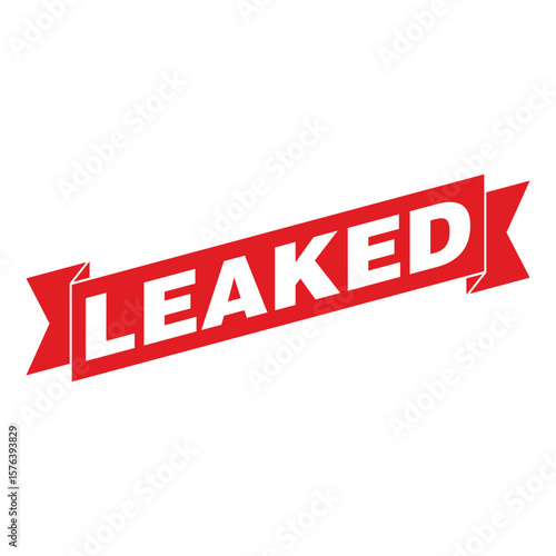 Leaked Letter Rubber Stamp Vector Design Template