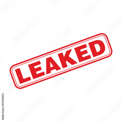 Leaked Letter Rubber Stamp Vector Design Template