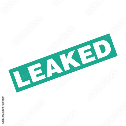 Leaked Letter Rubber Stamp Vector Design Template