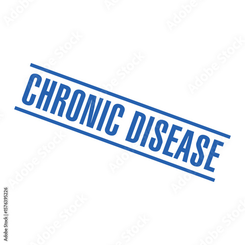 Chronic Disease Letter Rubber Stamp Vector Design Template