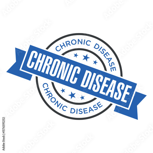 Chronic Disease Letter Rubber Stamp Vector Design Template