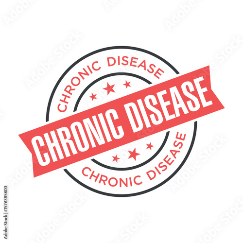Chronic Disease Letter Rubber Stamp Vector Design Template