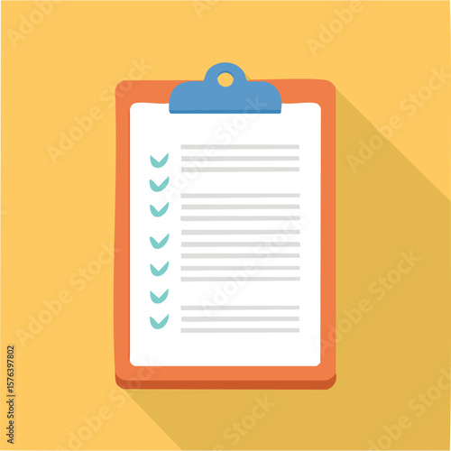 Cute clipboard flat vector
