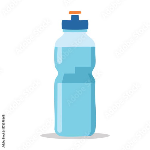 Cute water bottle flat vector