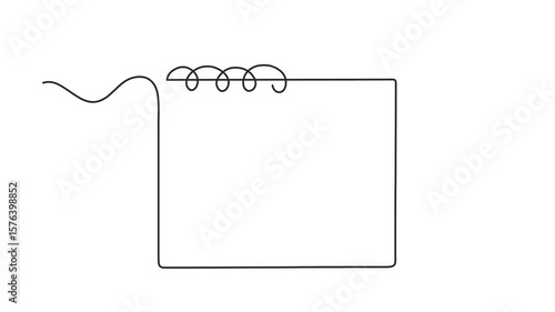 Animation of one line drawing of calendar, memorable date, holiday, day of the week and weekend. Continuous line self drawing. Animated illustration. 4K