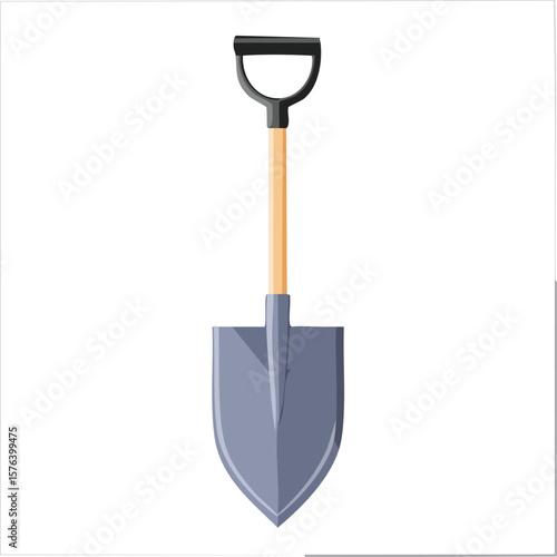 Cute garden shovel flat vector