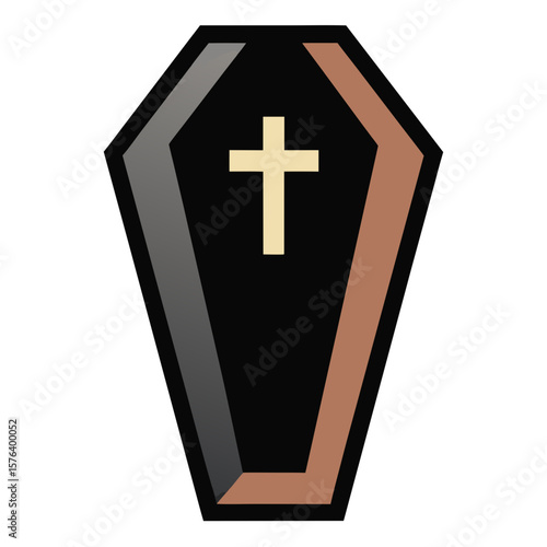 golden cross on black background