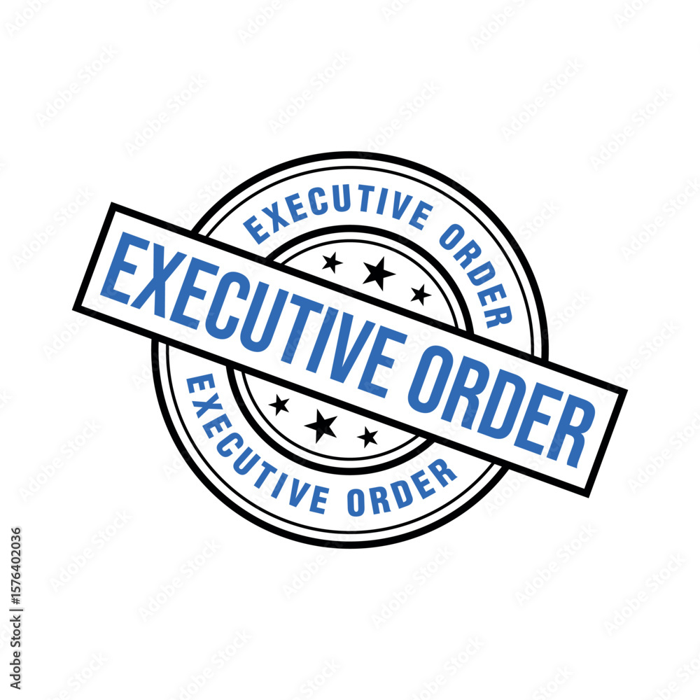 Fototapeta premium Executive Order Letter Rubber Stamp Template Design