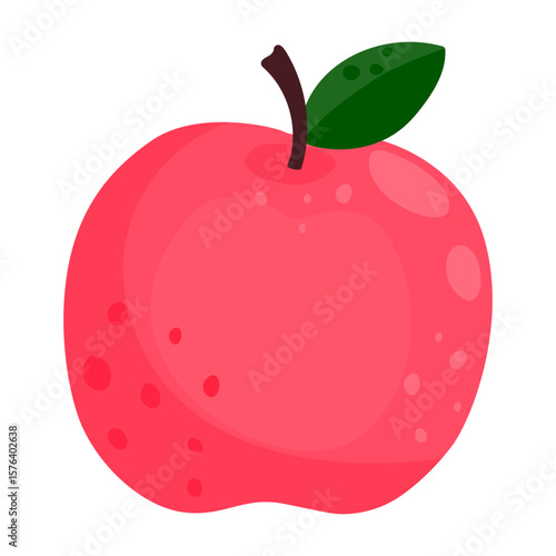 Ripe red apple. Healthy eating. Juicy fruit.