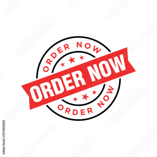 Order Now Letter Rubber Stamp Template Design
